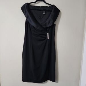 Jessica Howard Evenings Elegant Black Women's Dress Cocktail Size 16 Vneck Gala